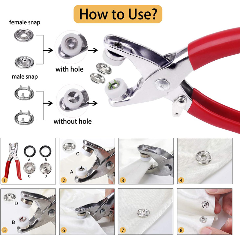 100 ensembles de pinces à pres - Snap Button Plier avis et prix