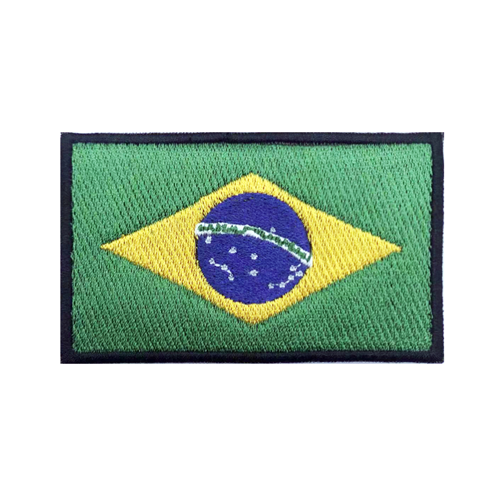 Patch brodé avec drapeau brési - Velcro Sew On avis et prix