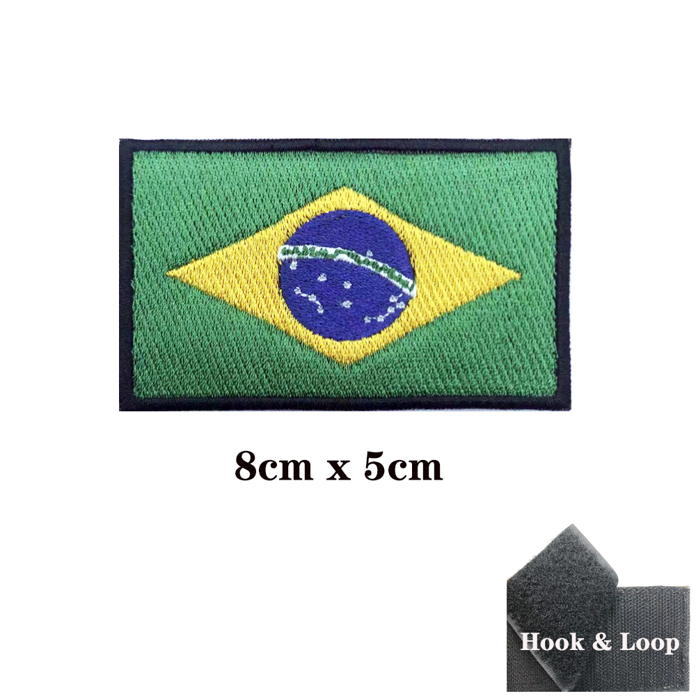 Patch brodé avec drapeau brési - Velcro Sew On avis et prix