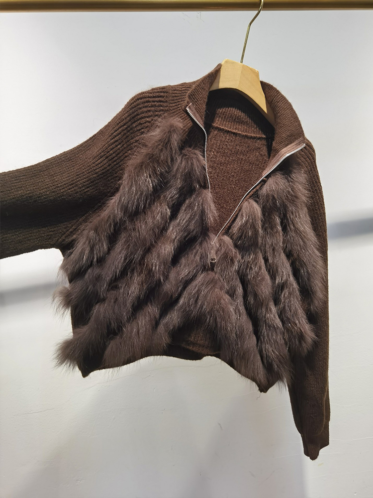 Femmes réel manteau de fourrur - Sewing V avis et prix
