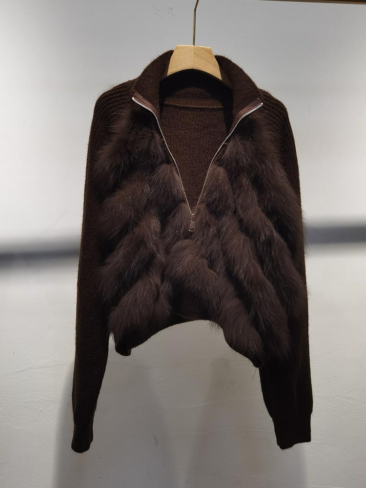 Femmes réel manteau de fourrur - Sewing V avis et prix