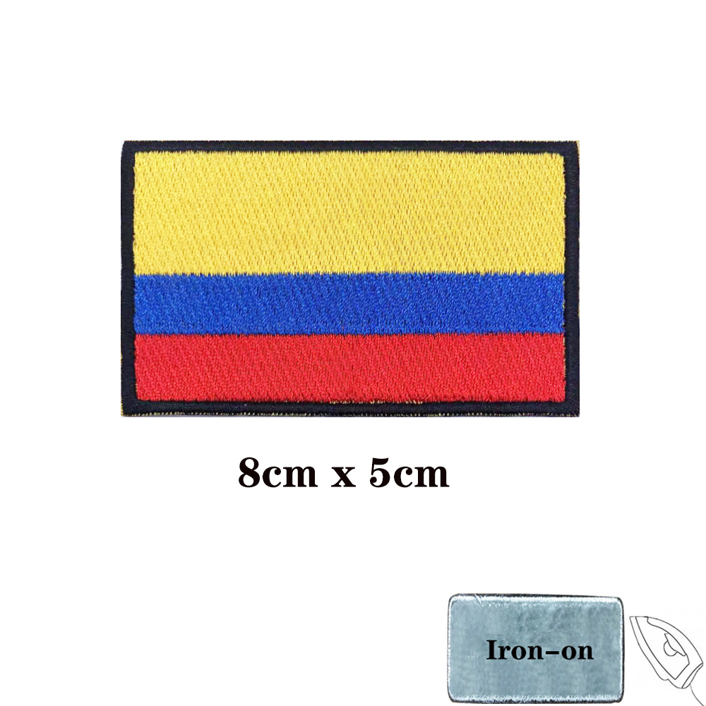 Patchs drapeau colombie, brass - Velcro Sew On avis et prix