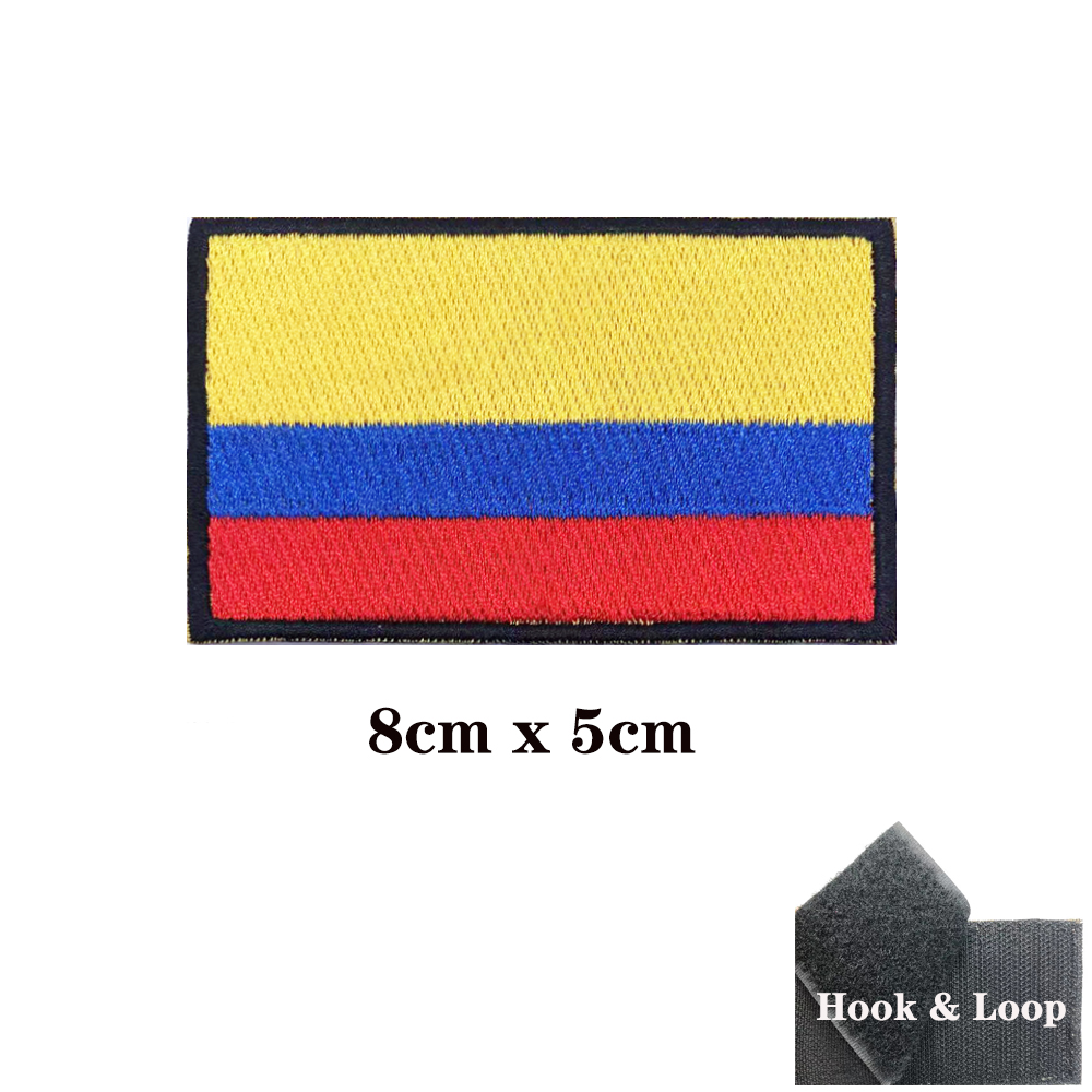 Patchs drapeau colombie, brass - Velcro Sew On avis et prix