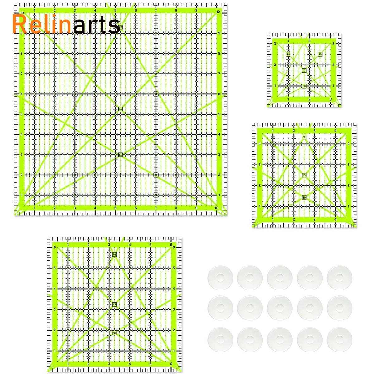 Ensemble de 4 règles carrées e - Quilting Ruler Square avis et prix