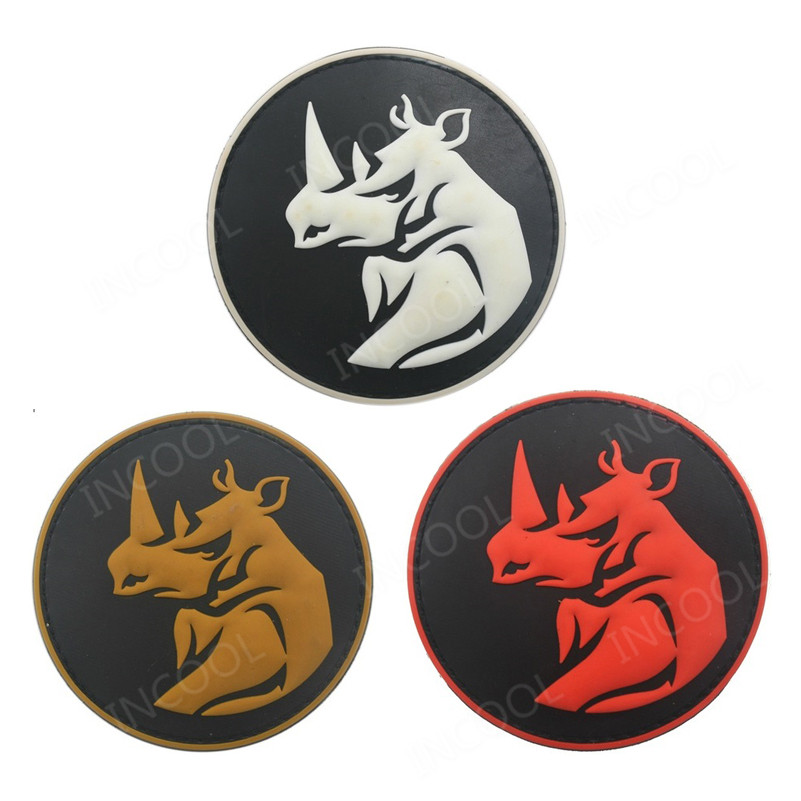 Patch en PVC tête de rhinocéro - Velcro Sew On avis et prix